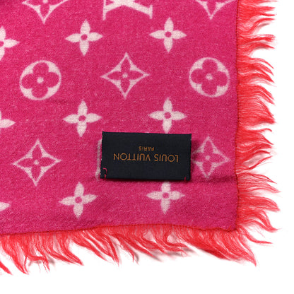 Louis Vuitton Wool Monogram Telling Stole Red 2 of 4