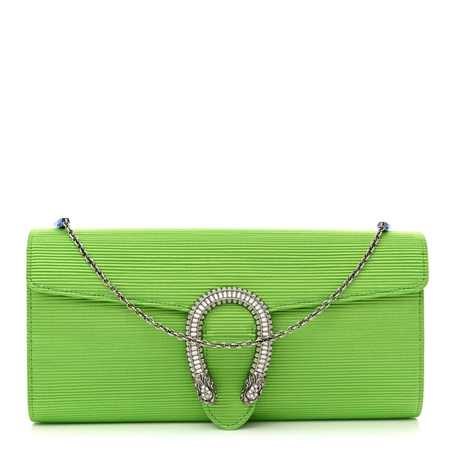 Gucci Grosgrain Satin Small Dionysus Shoulder Bag Lime 1 of 11