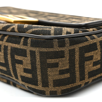Fendi Fabric Jacquard FF 1974 Midi Chain Baguette Tobacco Moro 9 of 9