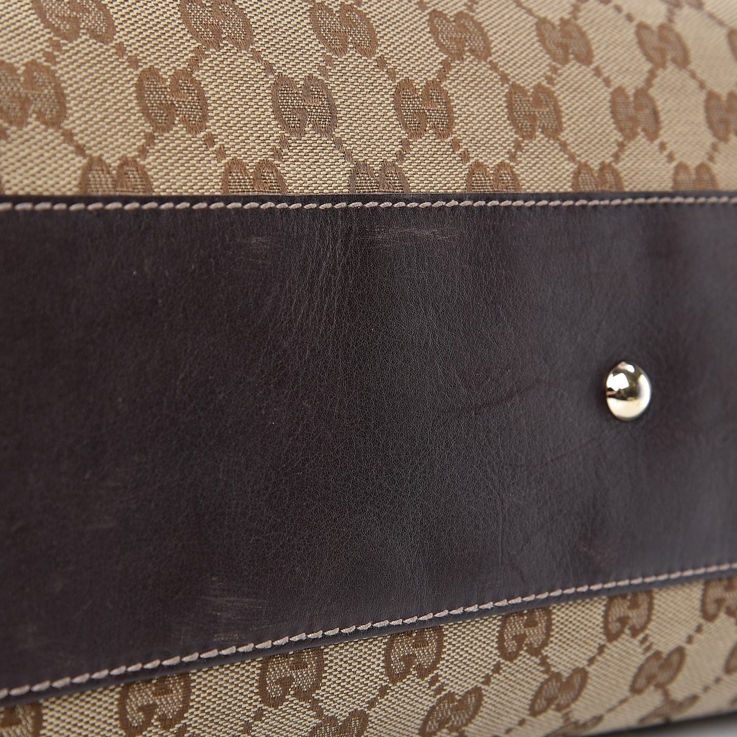 Monogram Peggy Braided Tote Dark Brown