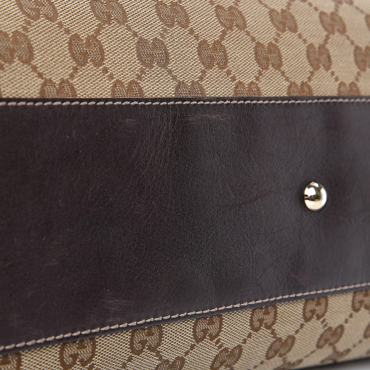 Gucci Monogram Peggy Braided Tote Dark Brown 9 of 12