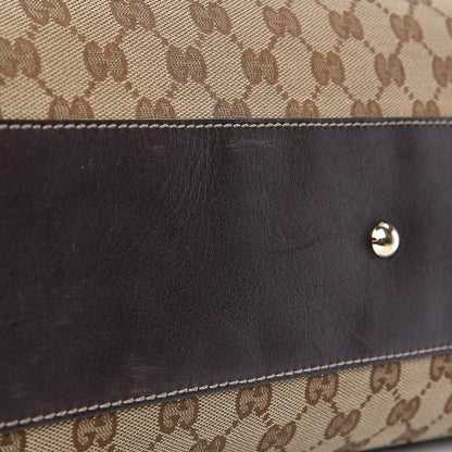Gucci Monogram Peggy Braided Tote Dark Brown 9 of 12