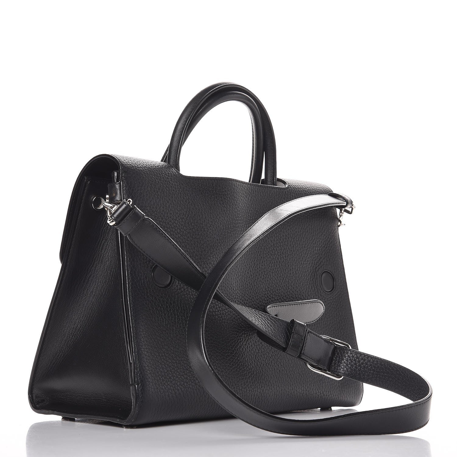 Christian Dior Grained Calfskin Medium Diorever Flap Black 4 of 11
