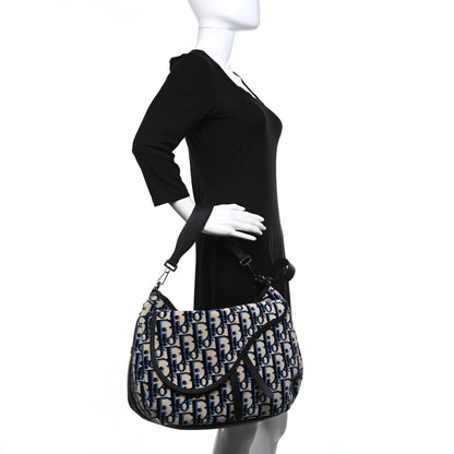 Christian Dior Oblique Saddle Soft Bag Bleu Marine 2 of 16