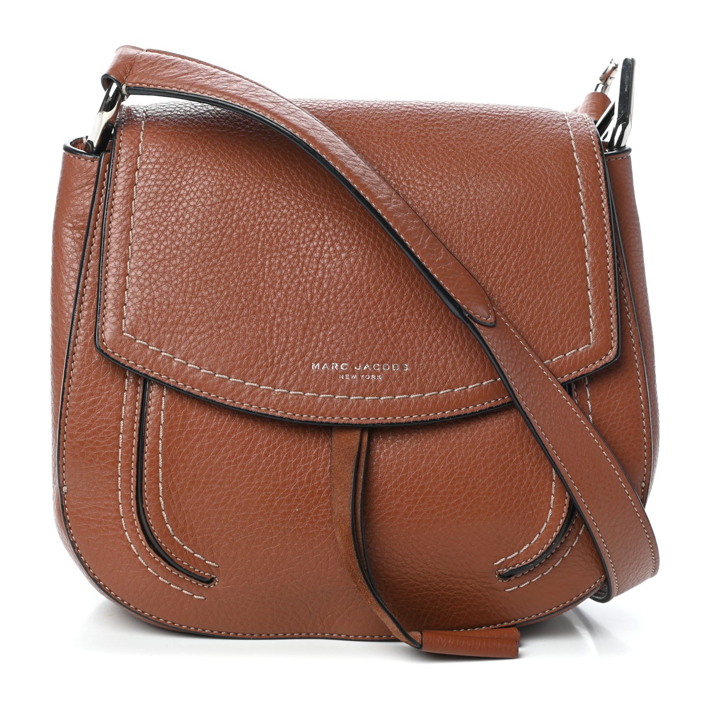 Calfskin Saddle Bag Cognac
