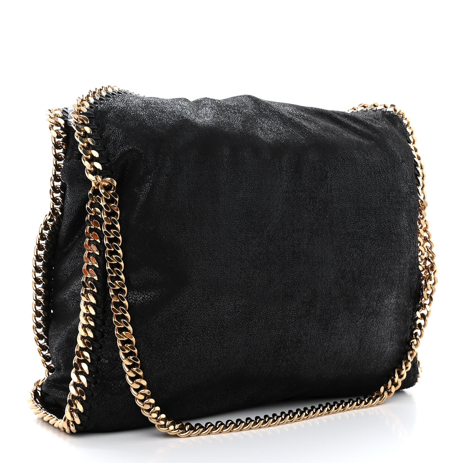Stella McCartney Shaggy Deer Falabella Fold Over Tote Black 3 of 10