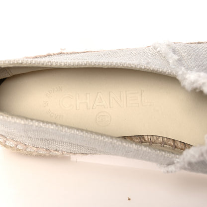 Chanel Canvas CC Espadrilles 37 Beige Clair Black 7 of 7