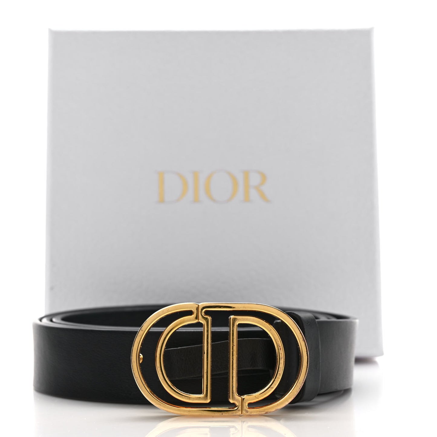 Calfskin CD Belt 90 Black