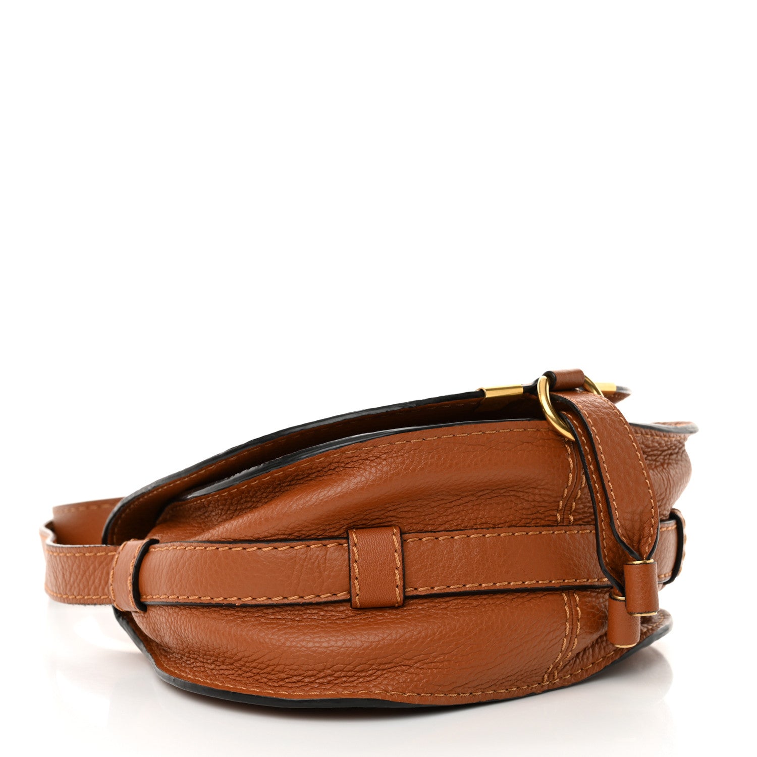 Chloe Grained Calfskin Small Marcie Saddle Bag Tan 4 of 10