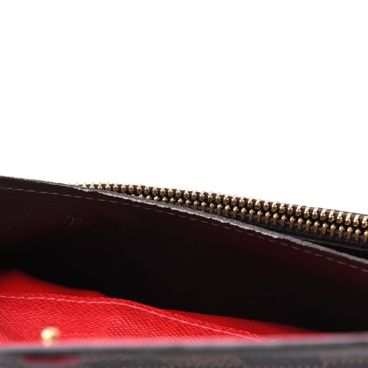 Damier Ebene Emilie Wallet Red