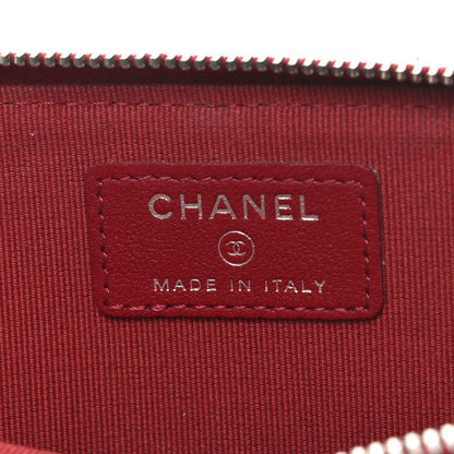 Chanel Lambskin Quilted CC Zip Around Card Holder Red 6 of 10
