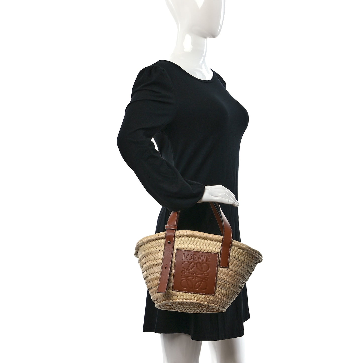 Raffia Small Basket Tote Bag Natural Tan