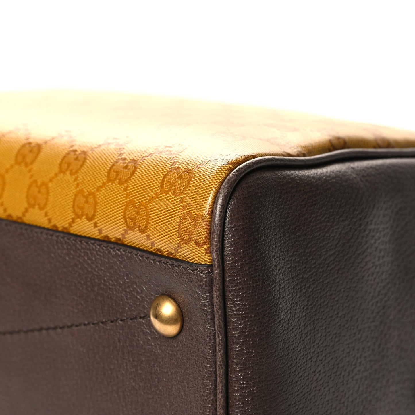 X ADIDAS Crystal Vintage Monogram Textured Dollar Calfskin Web Trefoil Logo Large Duffle Bag Mid Natural Nut Off White New Acero