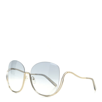 Chloe Oversized Round Milla Sunglasses CE125S Gold 1 of 6