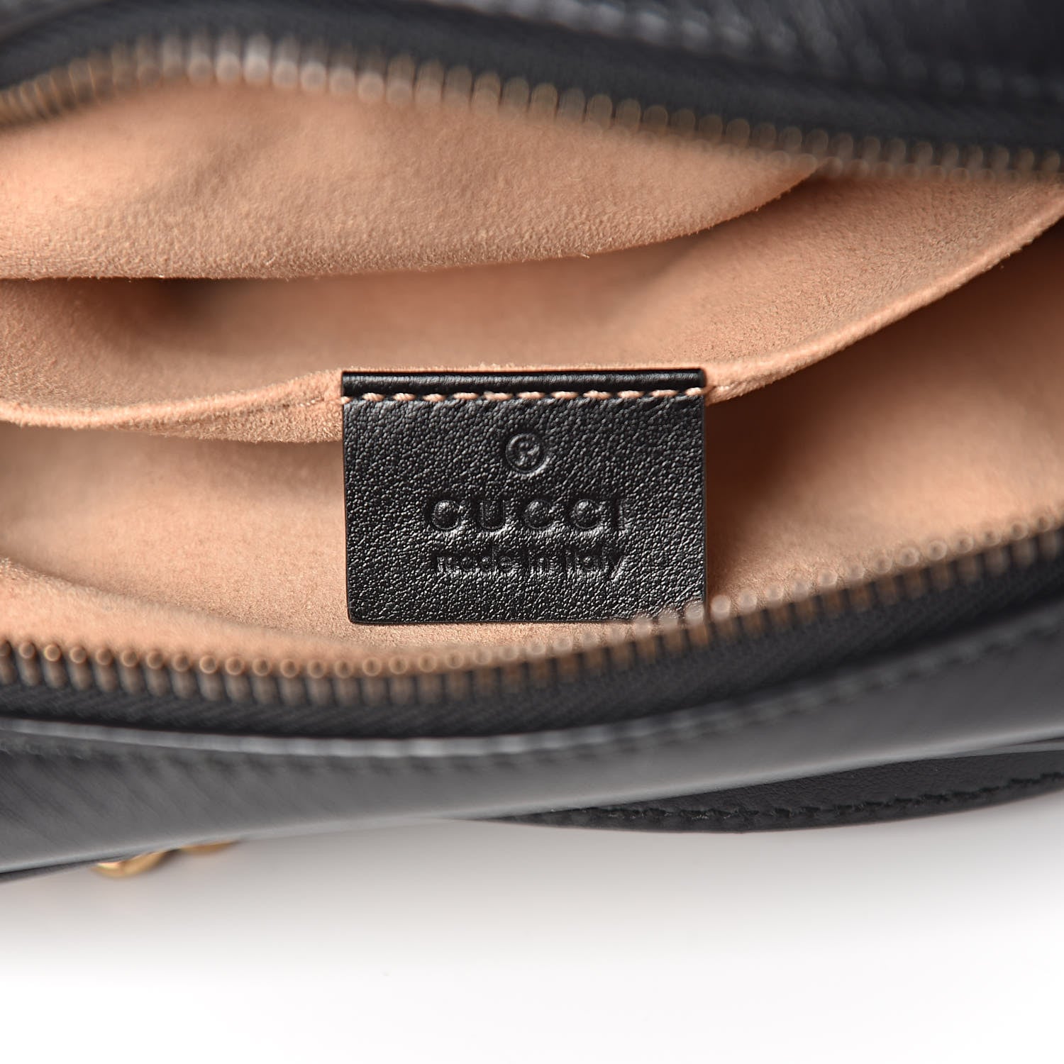 Gucci Calfskin Matelasse Mini GG Marmont Chain Shoulder Bag Black 6 of 10