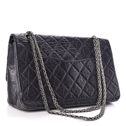 Chanel Aged Calfskin Quilted 2.55 Reissue 227 Flap Navy Blue 3 of 17