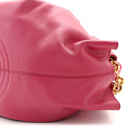 Loewe Shiny Nappa Calfskin Small Paseo Bag Magenta 9 of 9