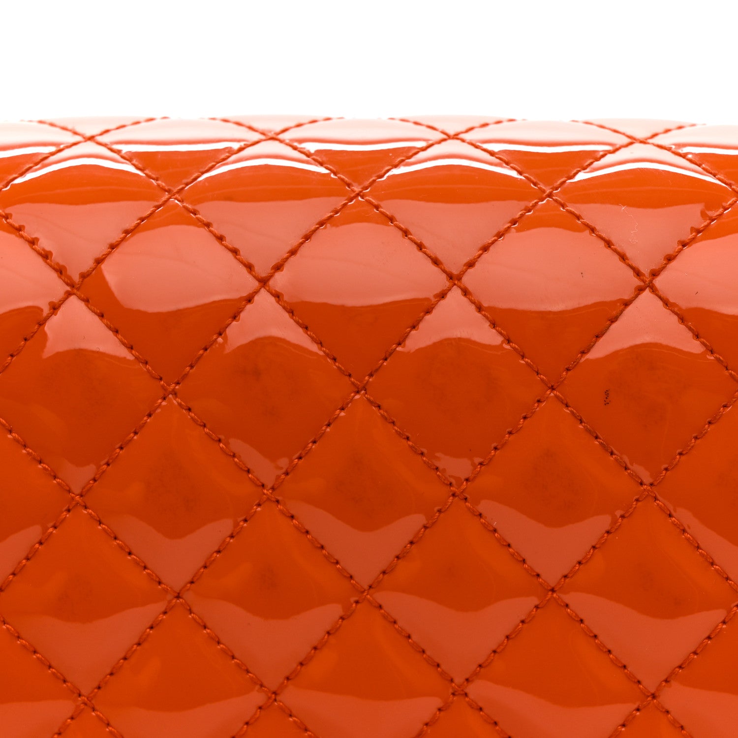 Chanel Patent Calfskin Quilted Small Plexiglass Boy Flap Orange 12 of 13