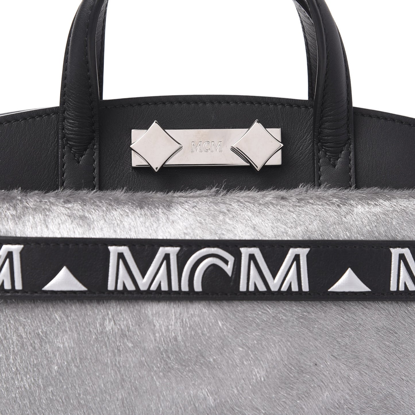 Calfskin Lux Calf Hair Mini Milano Tote Black