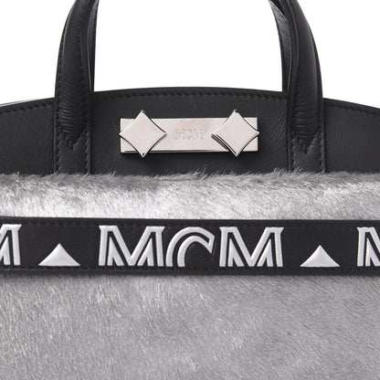 MCM Calfskin Lux Calf Hair Mini Milano Tote Black 9 of 9