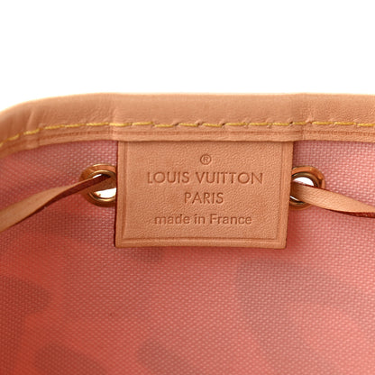 Louis Vuitton Damier Azur Tahitienne Nano Noe Rose Ballerine 6 of 9