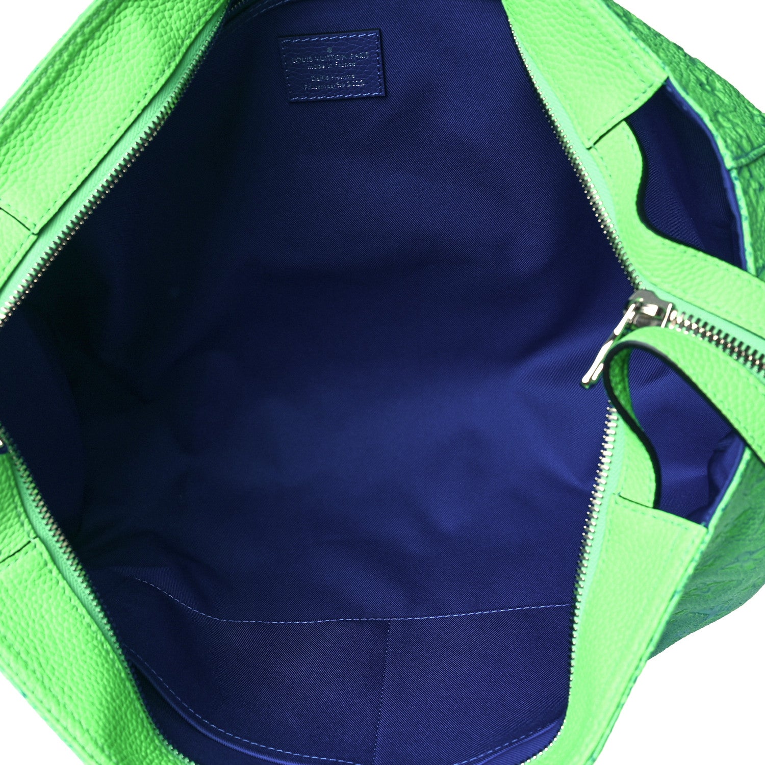 Louis Vuitton Taurillon Illusion Keepall Tote Bleu Vert 5 of 8