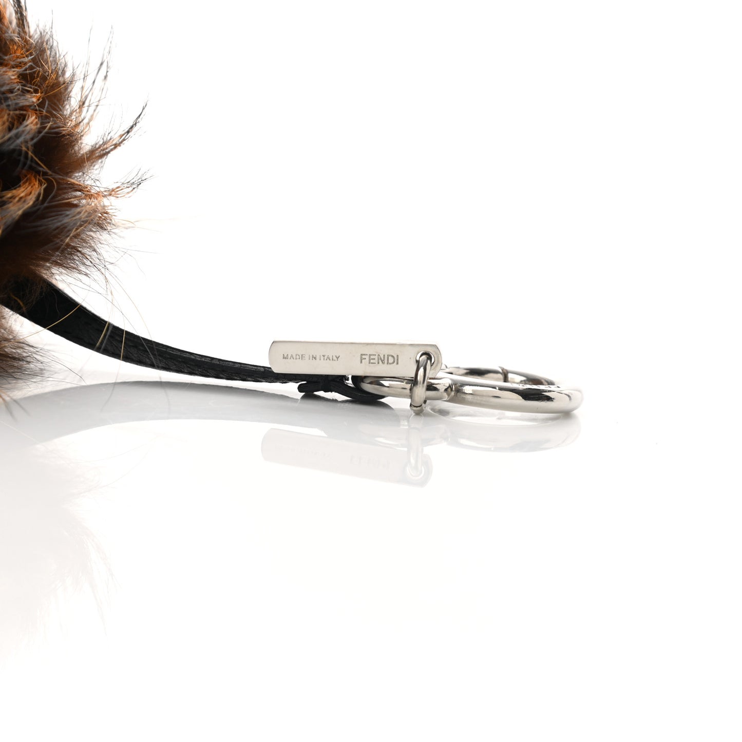 Fox Mink Rabbit Fur Vitello Flamingo Kooky Monster Bag Bug Charm Zucca Multicolor Black