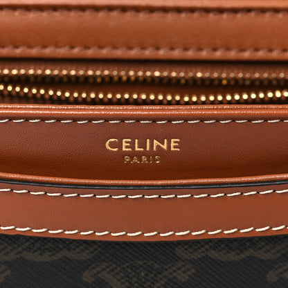 Celine Canvas Calfskin Triomphe Teen Besace Tan 6 of 10
