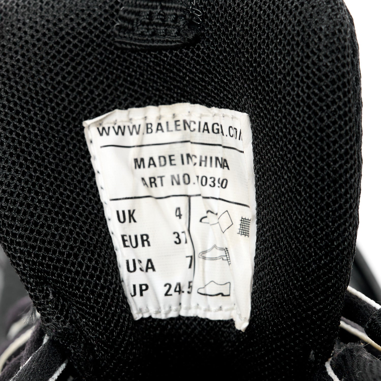 Balenciaga Mesh Nubuck Effect Fabric Glow in the Dark Womens Track Sneakers 37 Black Glow 9 of 9
