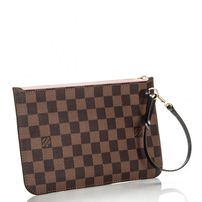 Louis Vuitton Damier Ebene Neverfull MM GM Pochette Rose Ballerine 3 of 8