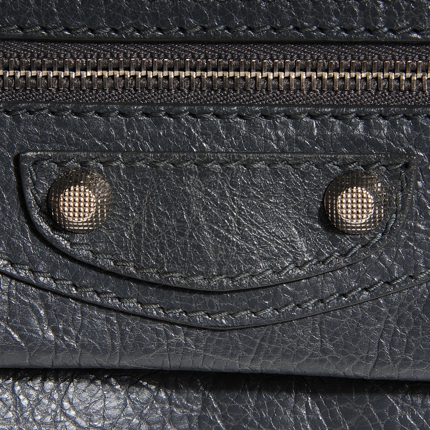 Balenciaga Agneau Giant 12 Silver Hardware Envelope Clutch Gris Tarmac 9 of 10