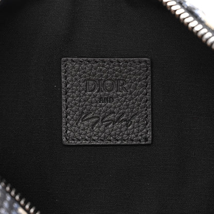 Christian Dior X KENNY SCHARF Oblique Canvas Embroidered Patches Roller Messenger Bag Charcoal 6 of 9
