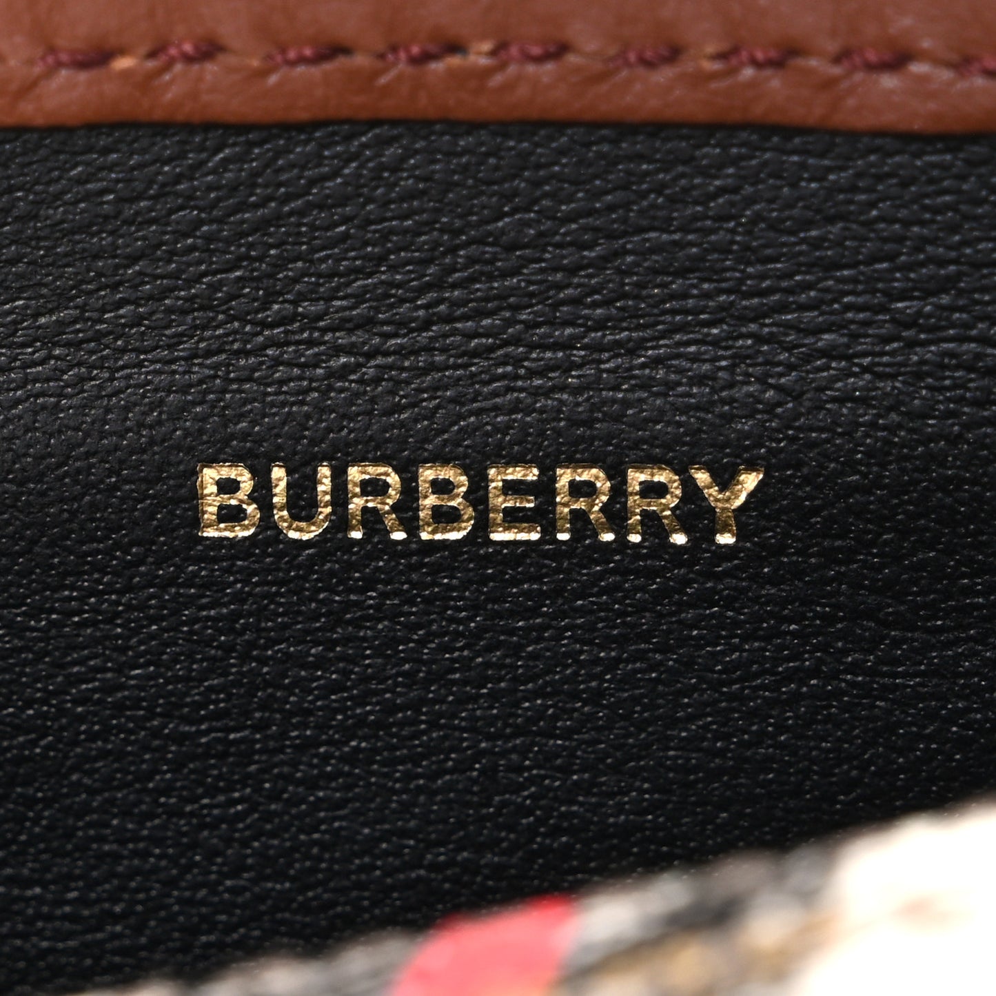 E-Canvas Monogram Stripe The Barrel Bag Bridle Brown