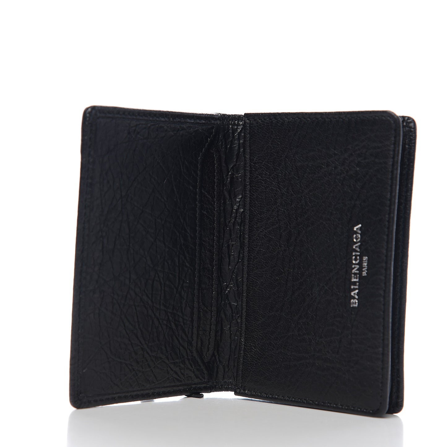 Agneau Classic Gold Hardware Card Case Black