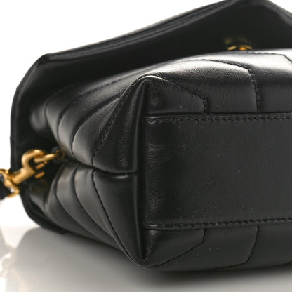 Saint Laurent Calfskin Y Quilted Monogram Toy Loulou Crossbody Bag Black 7 of 8