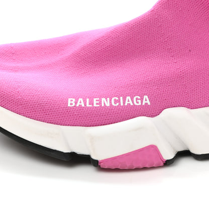 Balenciaga Neoprene Knit Tri-Color Sole Womens Speed Sneakers 37 Pink White Black 8 of 9