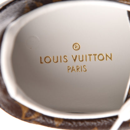 Louis Vuitton Calfskin Monogram LV Black Heart Sneakers 38.5 Cacao 6 of 9