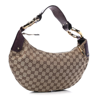 Gucci Monogram Bamboo Ring Hobo Aubergine 3 of 9