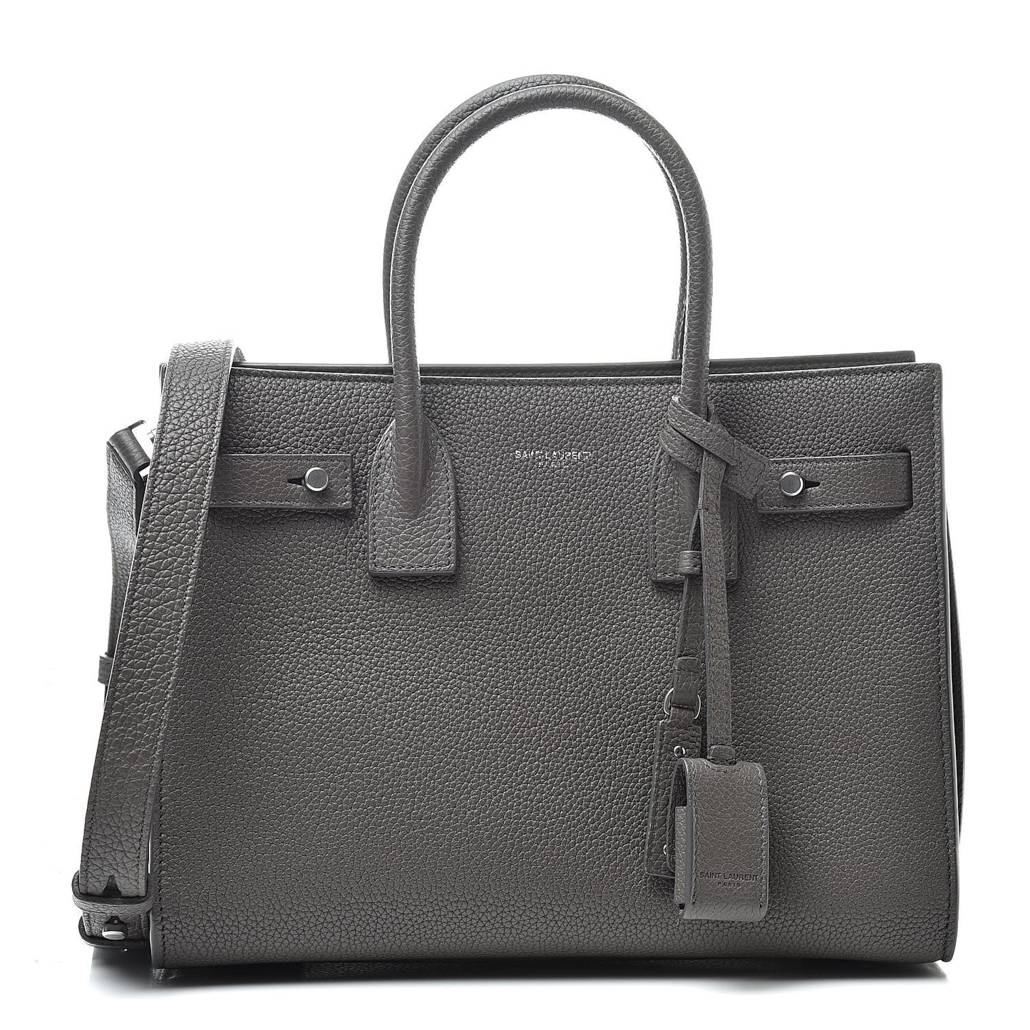 Grained Calfskin Baby Sac De Jour Fog