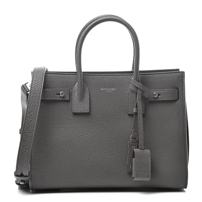 Saint Laurent Grained Calfskin Baby Sac De Jour Fog 1 of 12