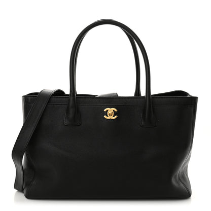 Chanel Calfskin Cerf Executive Shopper Tote Black 1 of 12
