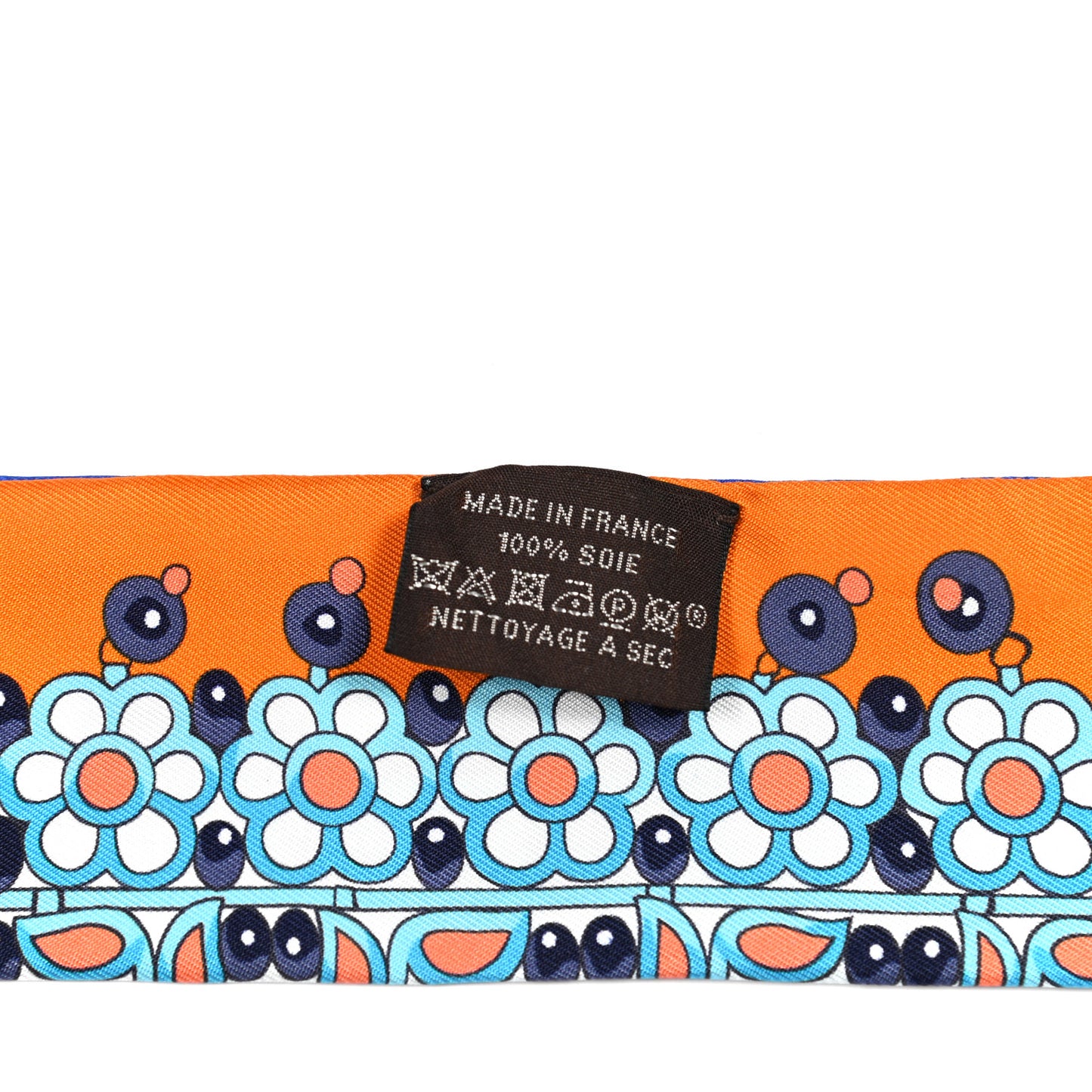 Silk Parures Des Maharajas Twilly Bleu Royal Orange Turquoise