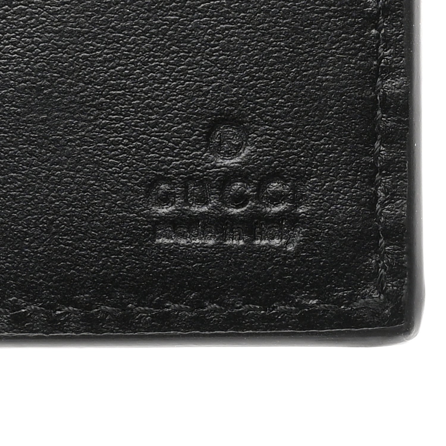 Gucci Plutone Calfskin Logo Bi-Fold Wallet Black 6 of 8