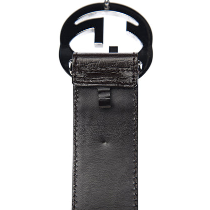 Gucci Calfskin Web Interlocking G Belt 95 38 Brown 4 of 7
