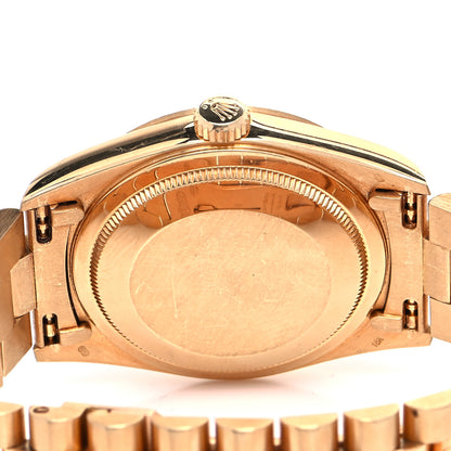 Rolex 18K Yellow Gold Diamond 36mm Oyster Perpetual Day-Date President Watch Champagne 18238 4 of 4