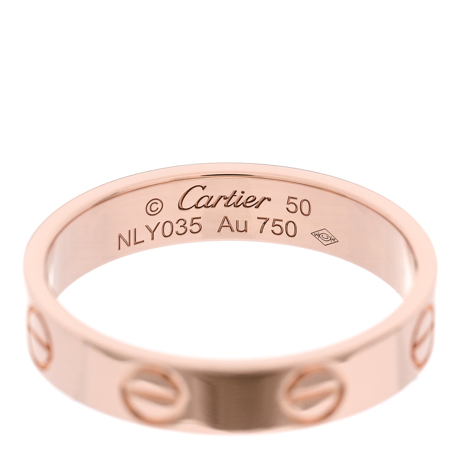 Cartier 18K Pink Gold 3.5mm LOVE Wedding Band Ring 50 5.25 4 of 4