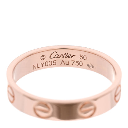 Cartier 18K Pink Gold 3.5mm LOVE Wedding Band Ring 50 5.25 4 of 4
