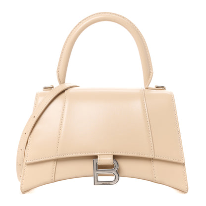 Balenciaga Shiny Box Calfskin Small Hourglass Top Handle Bag Light Beige 1 of 14