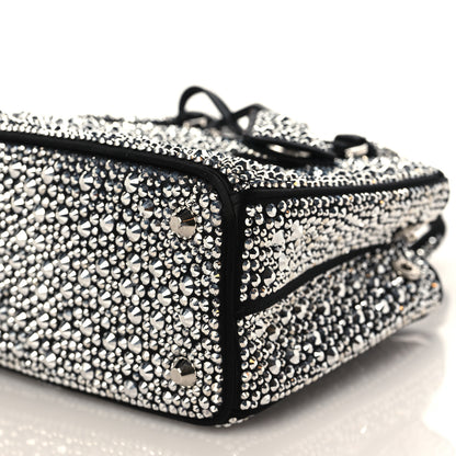 Prada Satin Crystal Mini Galleria Double Zip Tote Metal 9 of 9
