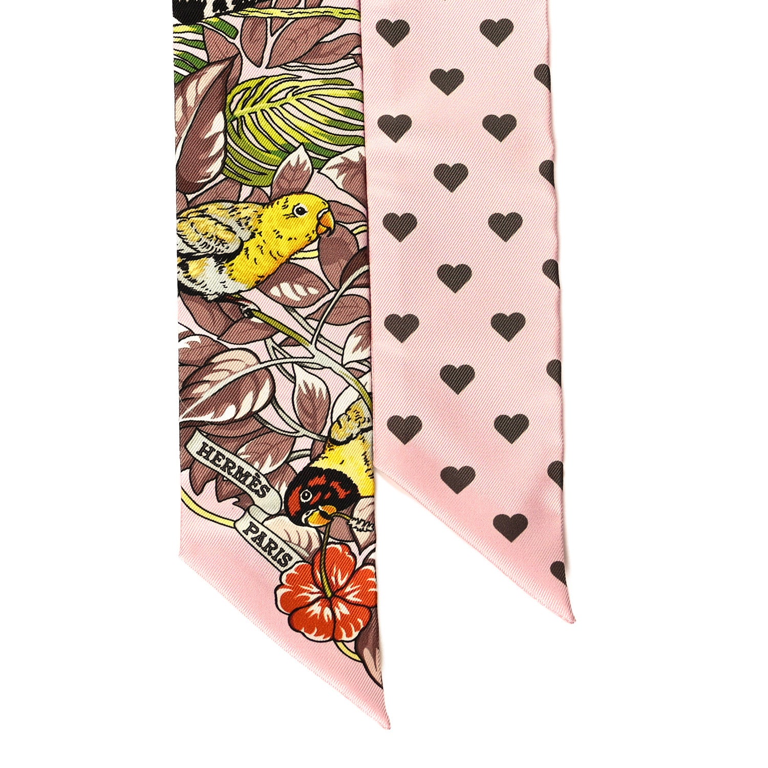 Hermes Silk Jungle Love Love Twilly Rose Pale Etoupe 4 of 4